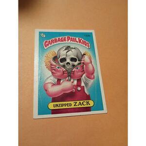 Vintage 1986 Topps Garbage Pail Kids Unzipped Zack Collectible Trading Card